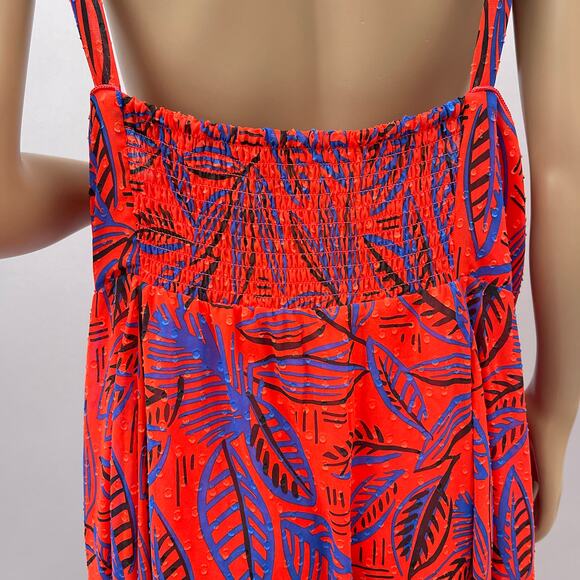 Alexis x Target Dress Women 3X Red Floral Botanical Tie Strap Asymmetrical - Picture 7 of 12